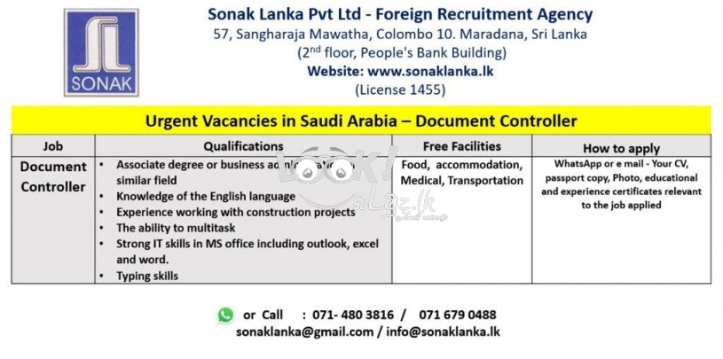 FOREIGN VACANCIES OVERSEAS JOBS