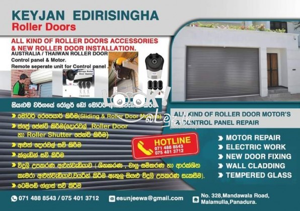 Roller Doors ,TV ,Washing Machine, Fridge, AC repairs and CCTV , Solar Pannel Installation and ELECTRICLE Panadura