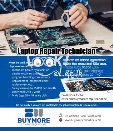 Vacancies for Lao top repair Technicians, Computer Techniciand, Sales Executives 
