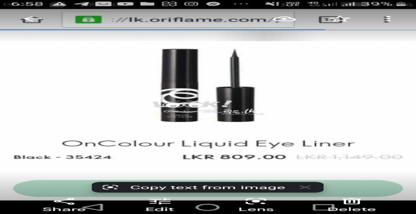 One colour liquid Eye Liner