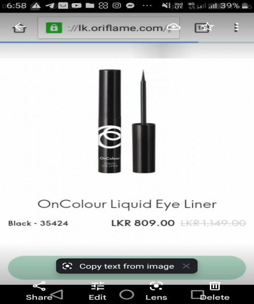 One colour liquid Eye Liner