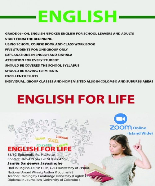ENGLISH CLASS ZOOM ONLINE INDIVIDUAL or GROUP
