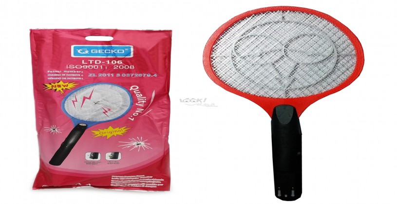 GECKO Electric Mosquito Fly Insect Killer Racket Zapper Bat