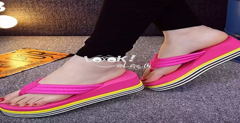 Women Strip Heel Wedge Summer Sandals Flip Flops Beach Toe Post Shoes Slippers