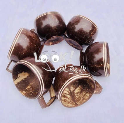 Coconut shell tea cups 