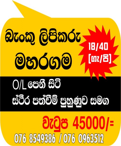 අර්ධ රාජ්‍ය බැංකු උකස් අංශය  මහරගම 