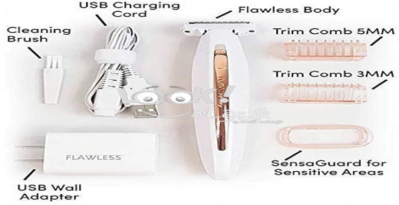 Finishing Touch 18k Gold Plated Flawless Body Rechargeable Ladies Shaver / Trimmer, Body Hair Remover Instant And Painless Shaving sensitive areas, underarms, bikini, ankles and knees. Any Directions Without Any Nicks, Cuts, Burns, Bumps Or Irritation