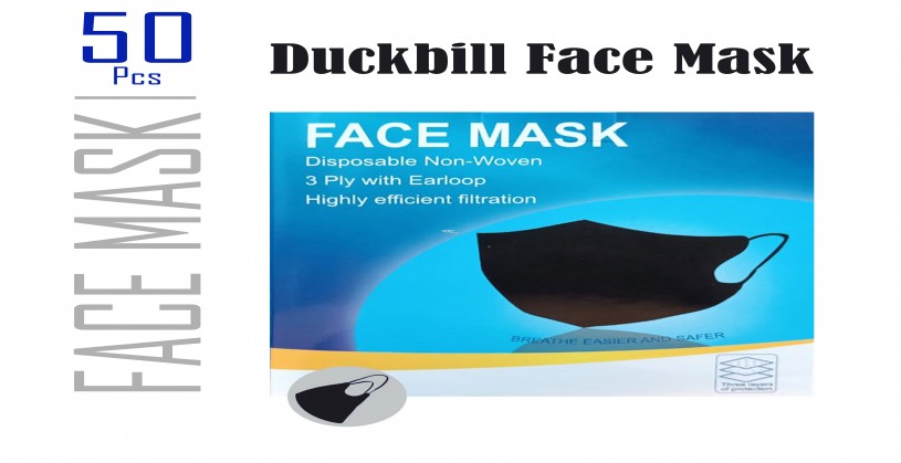 Duckbill Face mask Black 50pcs