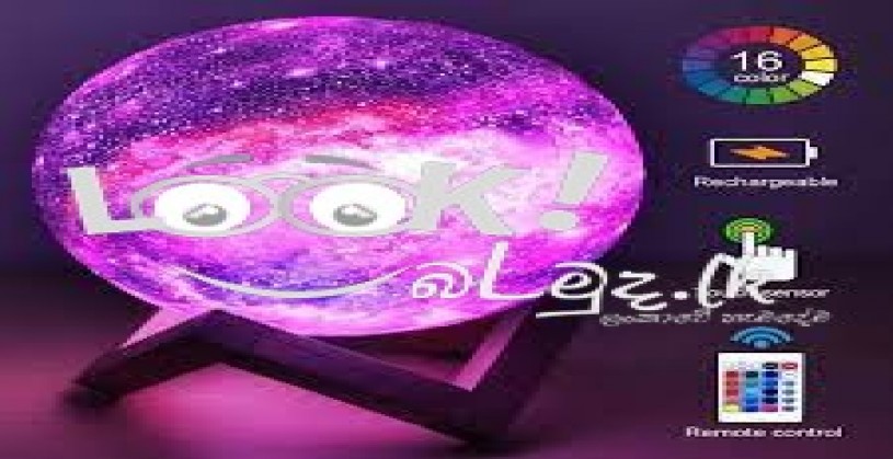 3D Printing Moon Lamp Galaxy Moon Light Kids Night Light 16 Color Change Touch and Remote Control Galaxy Light as Gifts