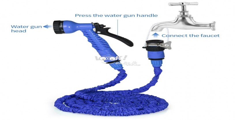 Expandable Hose With A Sprinkler - 100 Feet