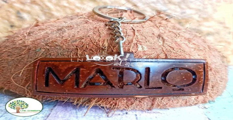 Customized Coconut Shell Keytags