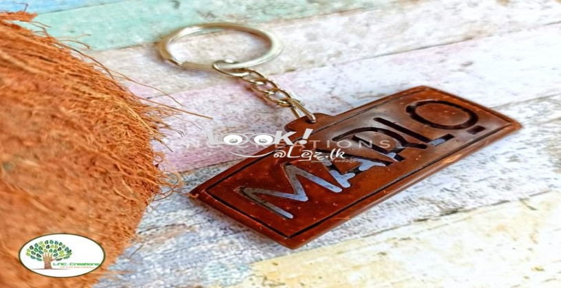 Customized Coconut Shell Keytags