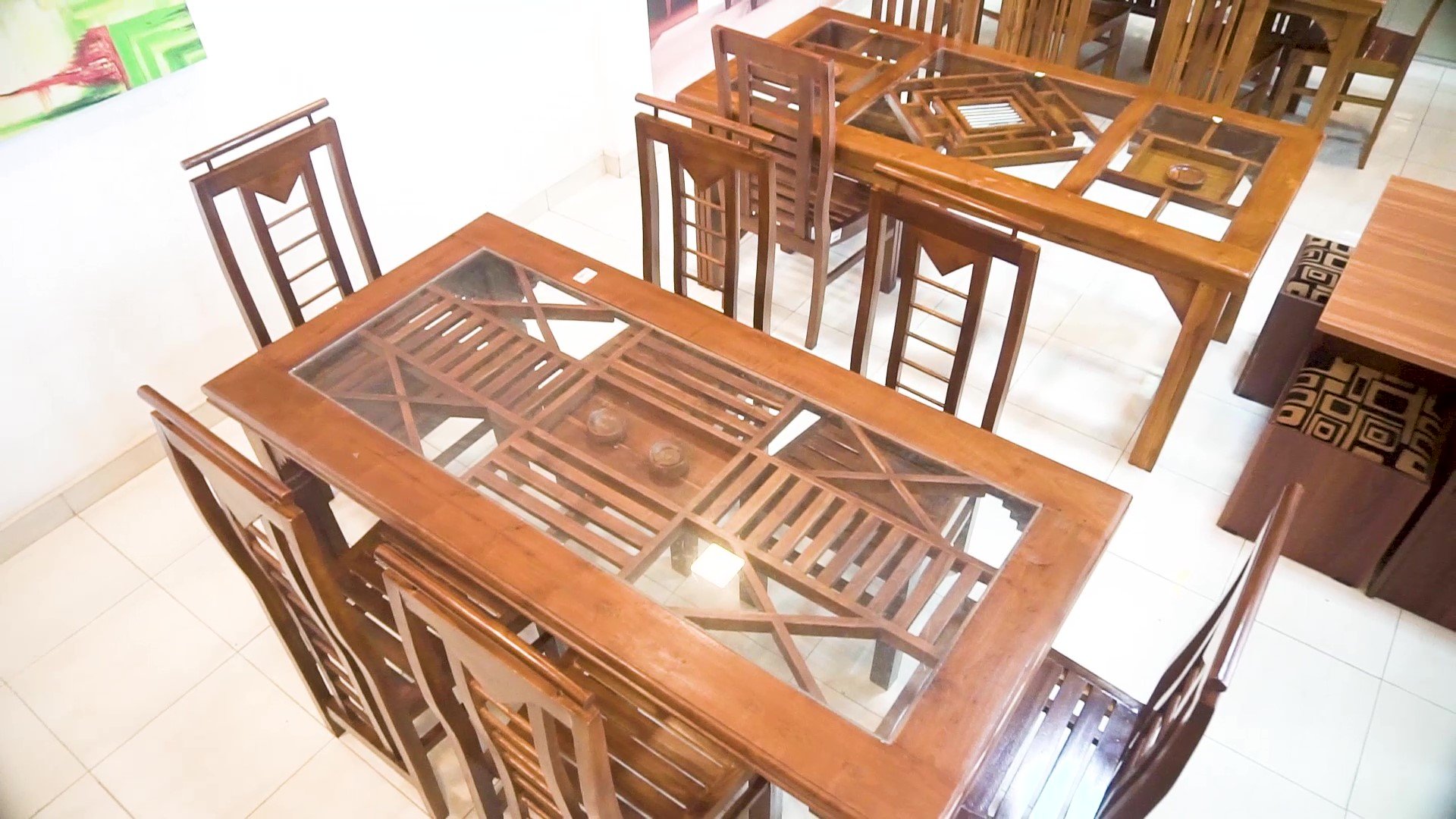 Diop Teak Modern Dining Table and 6 Chairs