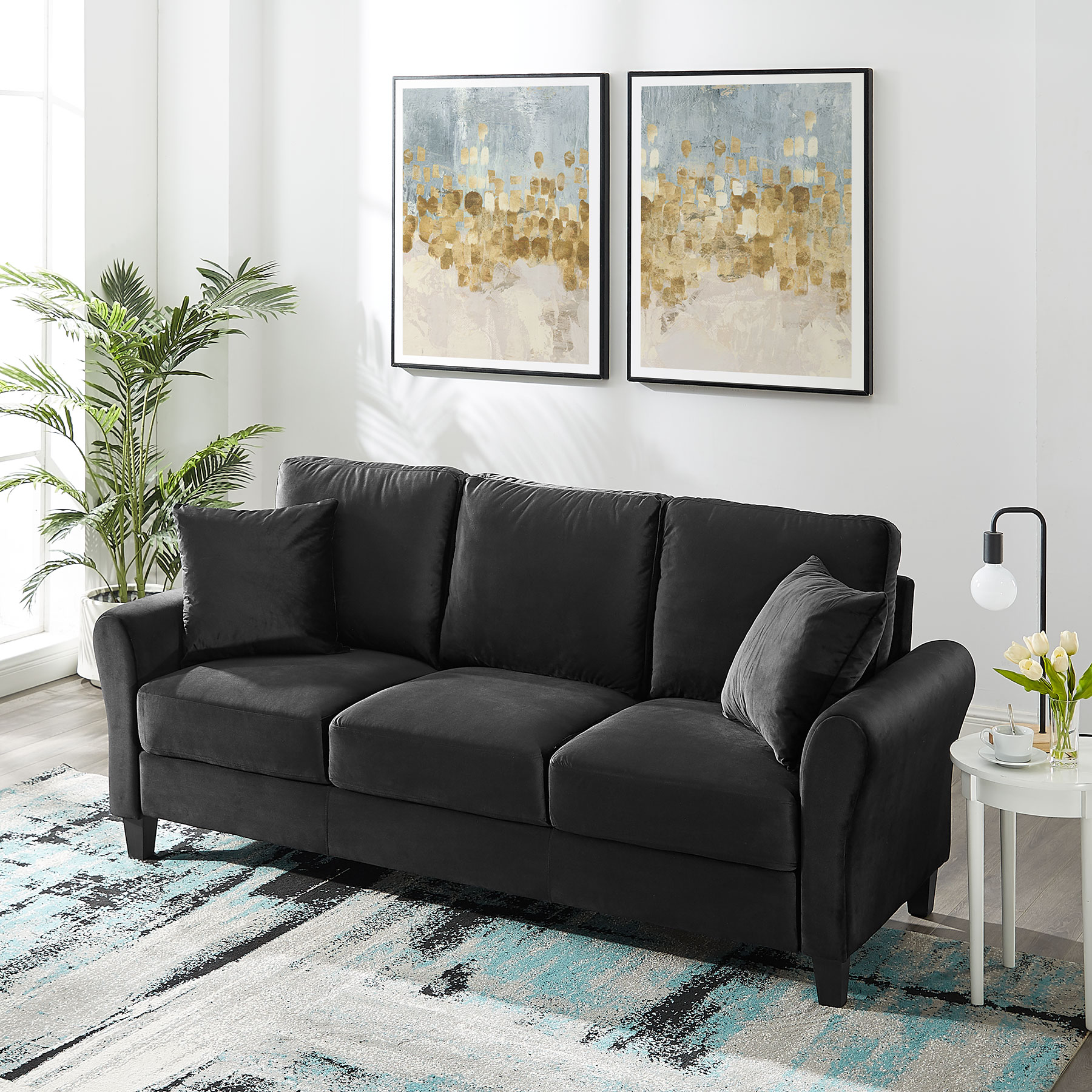 CORNER SOFA WITH SIDE CUSION