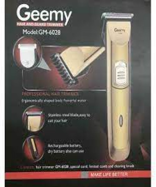 GM-6028 Geemy Rechargable Hair & Beard Trimmer / Clipper GM 6028