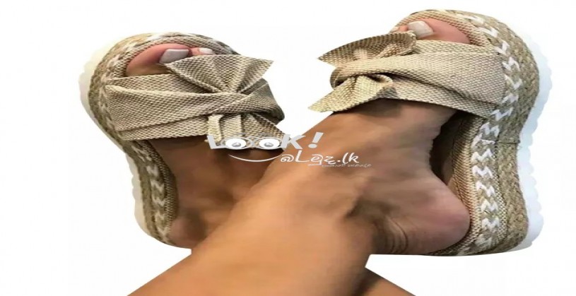 Women Summer Bow-knot Anti-slip Slippers Platform Sandals Shoes